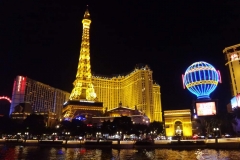 Paris Hotel & Casino At Night In Las Vegas